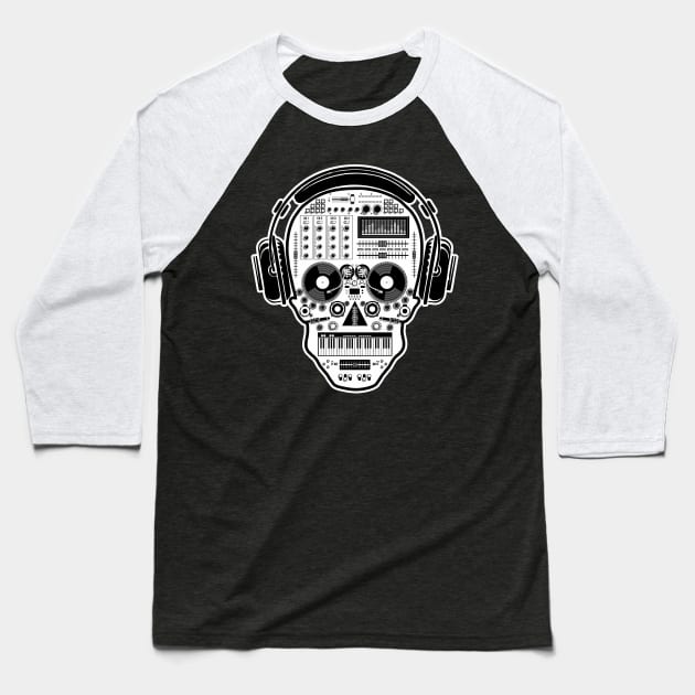 DJ Sugarskull Baseball T-Shirt by DavesTees